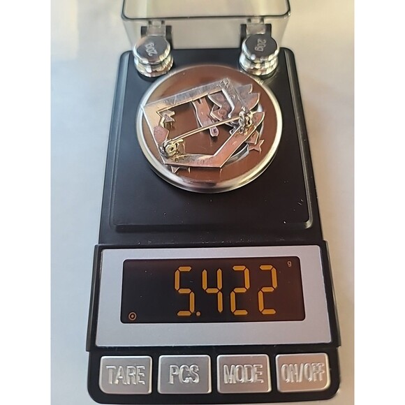 Far Fetched 925 Sterling Silver Christmas Scene Brooch Vintage - Picture 10 of 10